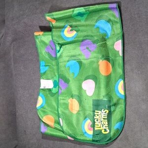 General Mills Lucky Charms Green Promotional Graphic Scarf NEW 60" x 8"